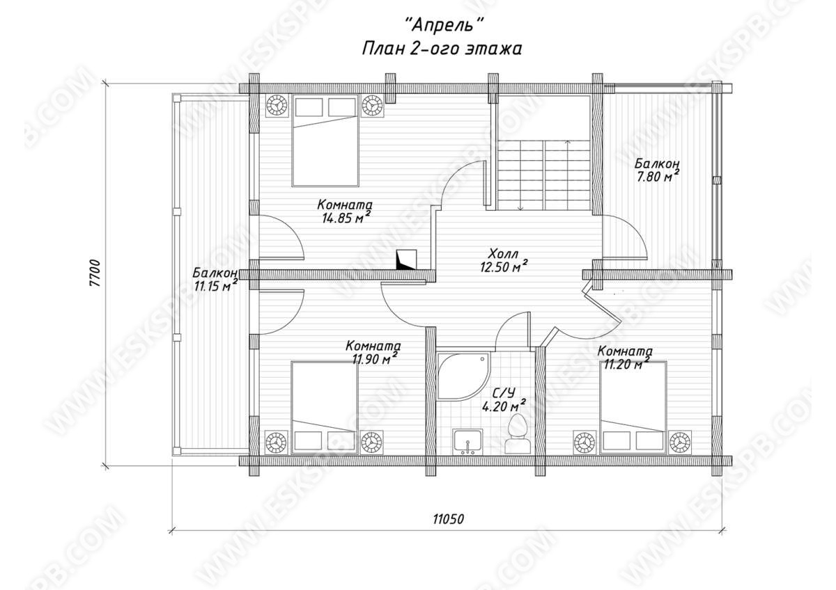 Проект комбинированного дома Апрель - Единая Строительная Компания