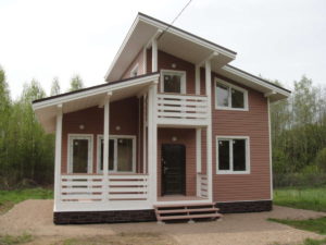 Каркасный дом по проекту Турку в комплектации с отделкой в Черкасово