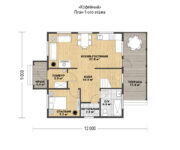 Проект каркасного дома Кофейный