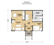 Проект каркасного дома Карамель