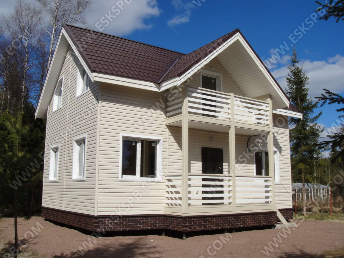Каркасный дом по проекту Благородный в комплектации под ключ плюс инженерный пакет в Белоострове