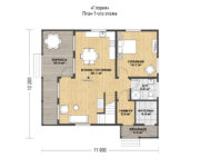 Проект каркасного дома Глория