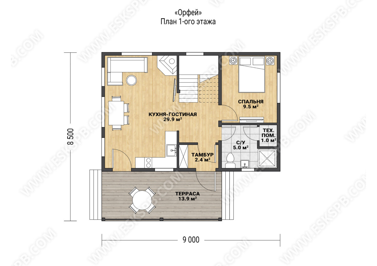 Проект каркасного дома Орфей