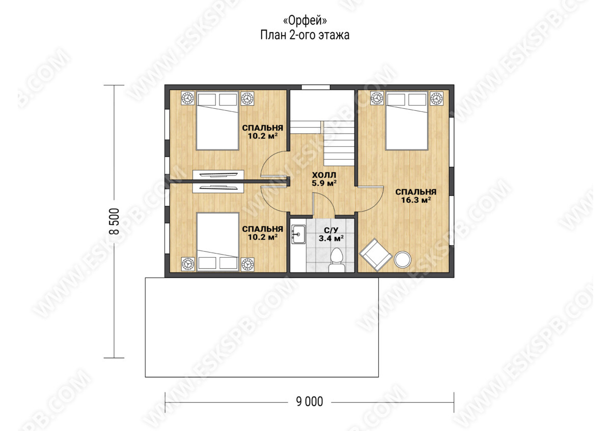 Проект каркасного дома Орфей