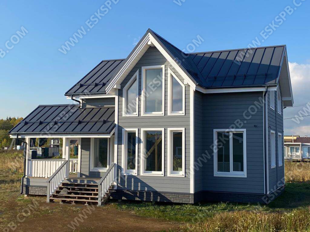 Каркасный дом по проекту Гренландия в комплектации под ключ