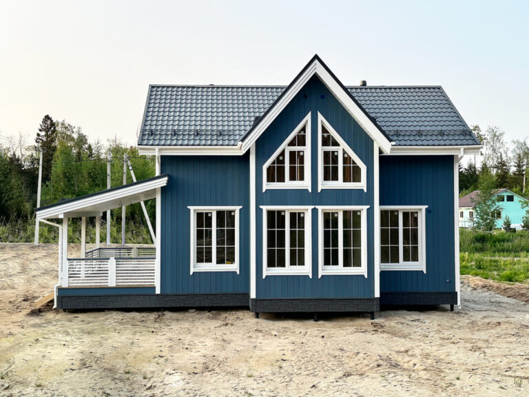 Каркасный дом по проекту Гренландия в комплектации с отделкой плюс инженерный пакет в Синявино