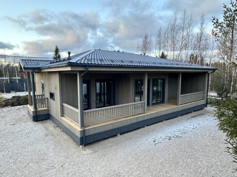 Каркасный дом по проекту Виктория в комплектации с отделкой плюс инженерный пакет в Пульман